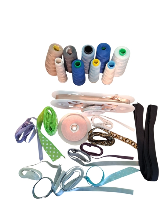 Other - Assorted Sewing Thread and Ribbon Kit in Pastel & Neutral Colors 1019